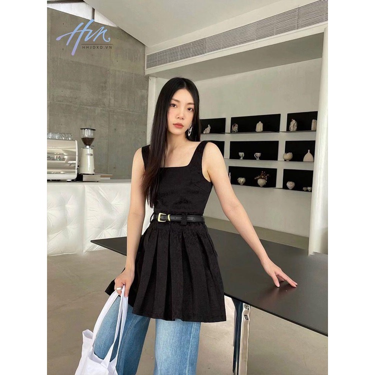 Đầm Ngắn Không Tay Màu Trắng Thời Trang Mùa Hè Dành Cho Nữ