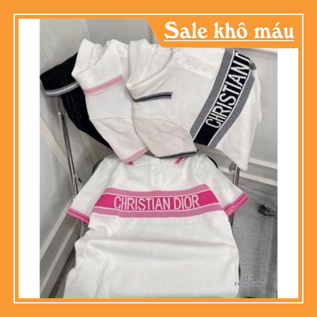 Áo len cổ bẻ in chữ dáng vừa ngắn tay, Áo kiểu cổ viền vải len co giãn Rẻ nhất Shopee Chất | BigBuy360 - bigbuy360.vn