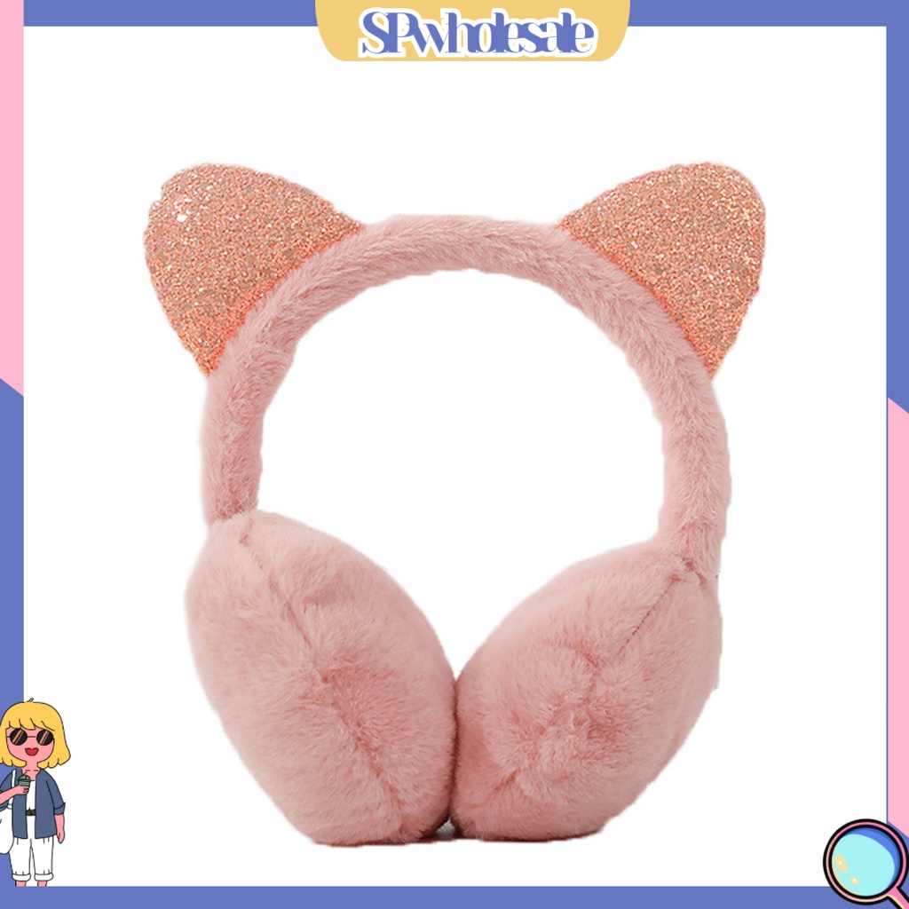 {SPwholesale} Bông Chụp Tai Giữ Ấm Chống Trượt Màu Sắc Trơn Dành Cho Nữ