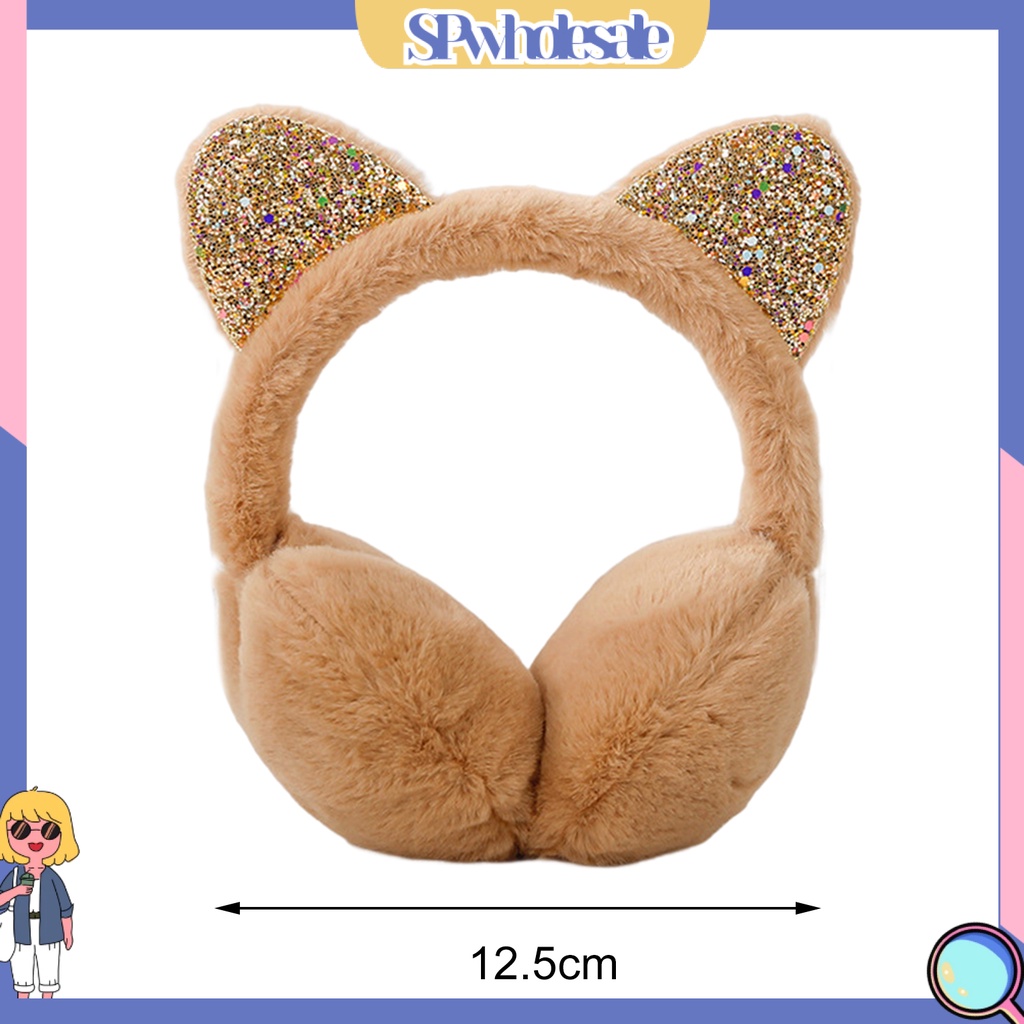 {SPwholesale} Bông Chụp Tai Giữ Ấm Chống Trượt Màu Sắc Trơn Dành Cho Nữ