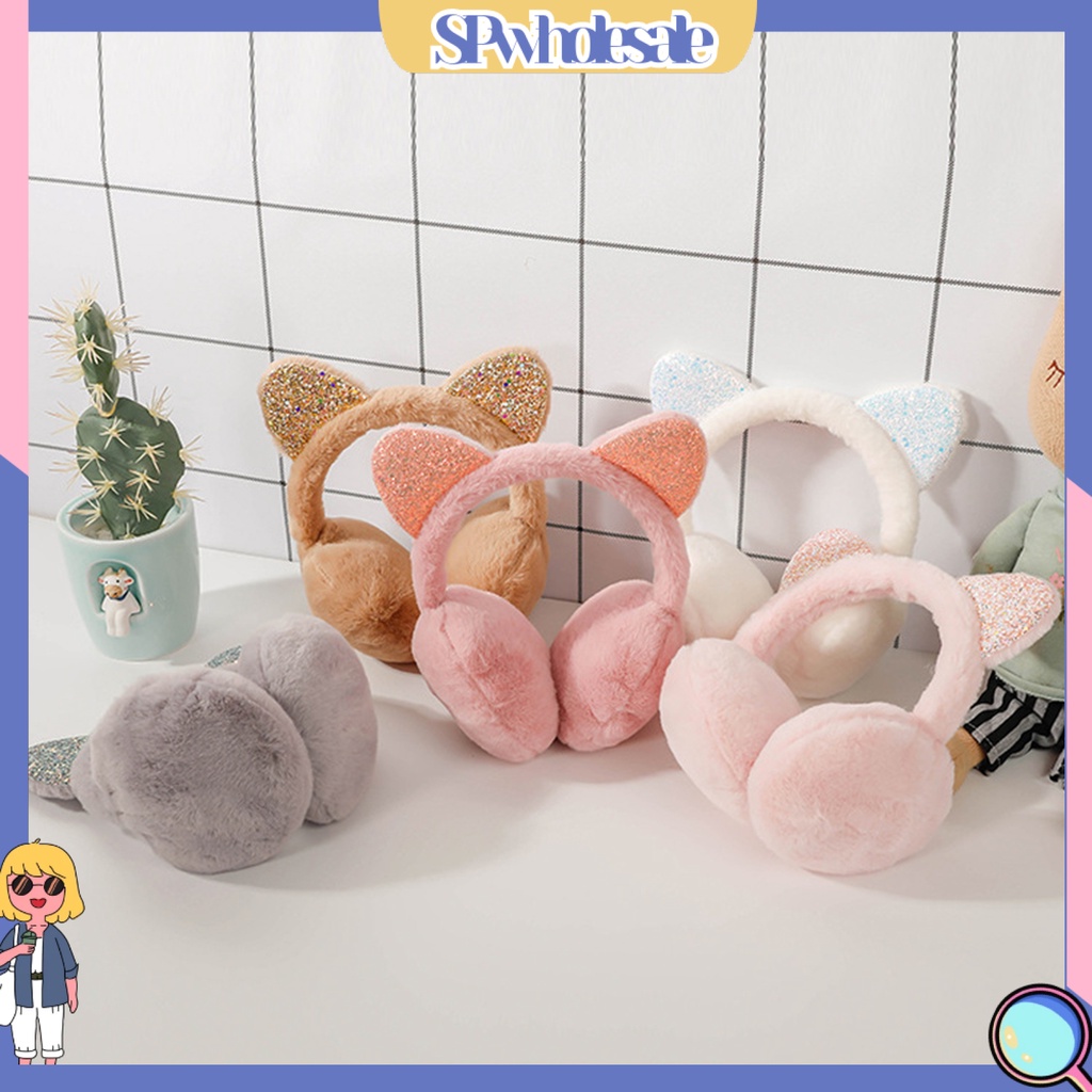 {SPwholesale} Bông Chụp Tai Giữ Ấm Chống Trượt Màu Sắc Trơn Dành Cho Nữ