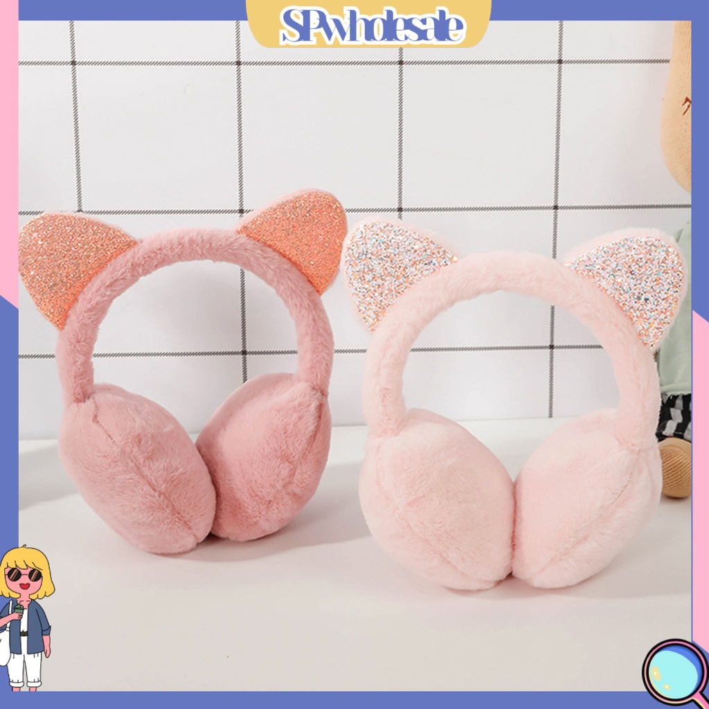 {SPwholesale} Bông Chụp Tai Giữ Ấm Chống Trượt Màu Sắc Trơn Dành Cho Nữ