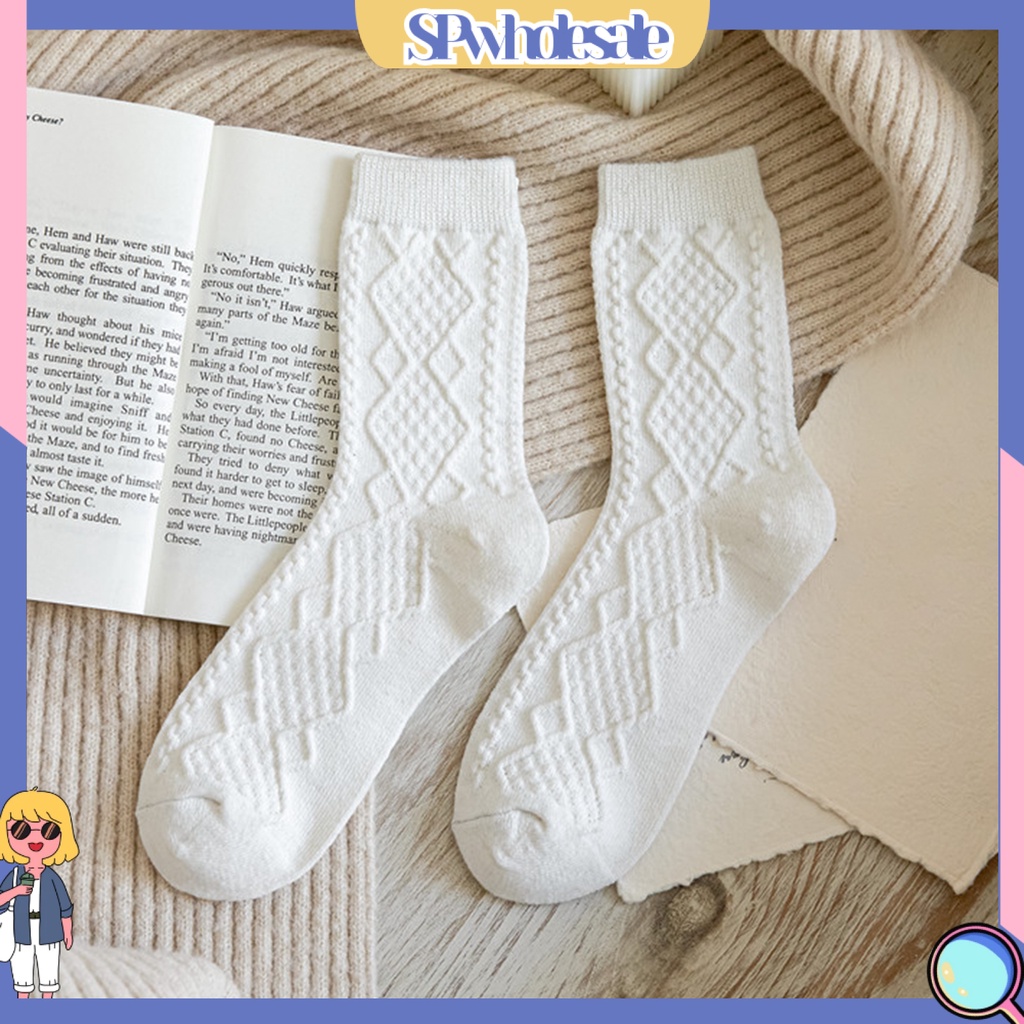 {SPwholesale} 1 Đôi Tất Dệt Kim Một Size Phong Cách Nhật Bản Cho Nữ