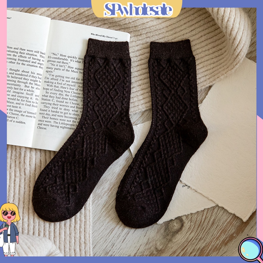 {SPwholesale} 1 Đôi Tất Dệt Kim Một Size Phong Cách Nhật Bản Cho Nữ