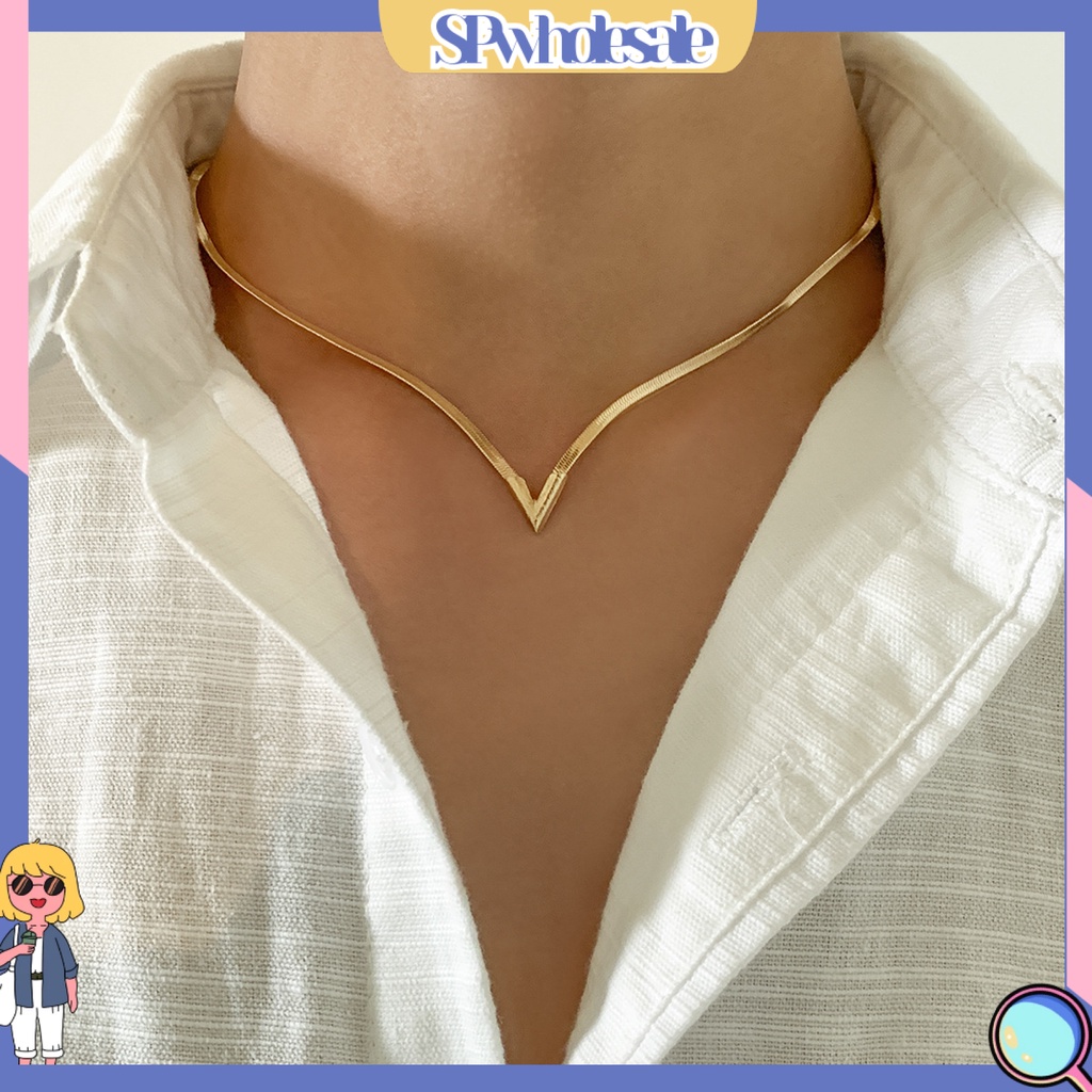 {SPwholesale} Vòng cổ Mạ Điện Dáng Ngắn Đơn Giản Hợp Thời Trang Cho Nam