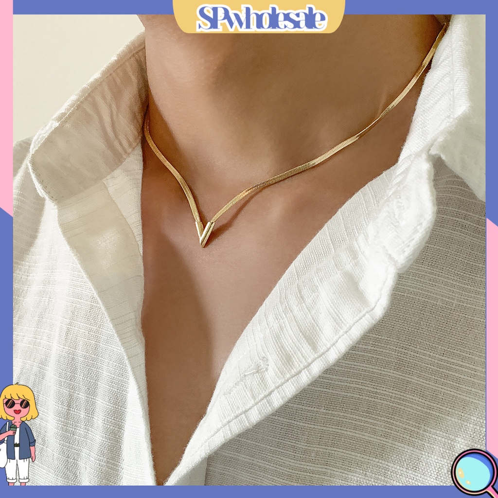 {SPwholesale} Vòng cổ Mạ Điện Dáng Ngắn Đơn Giản Hợp Thời Trang Cho Nam