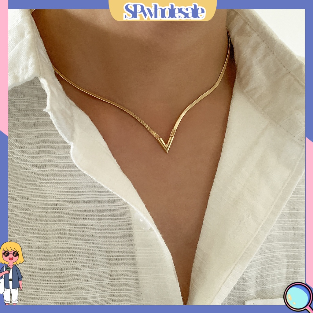 {SPwholesale} Vòng cổ Mạ Điện Dáng Ngắn Đơn Giản Hợp Thời Trang Cho Nam