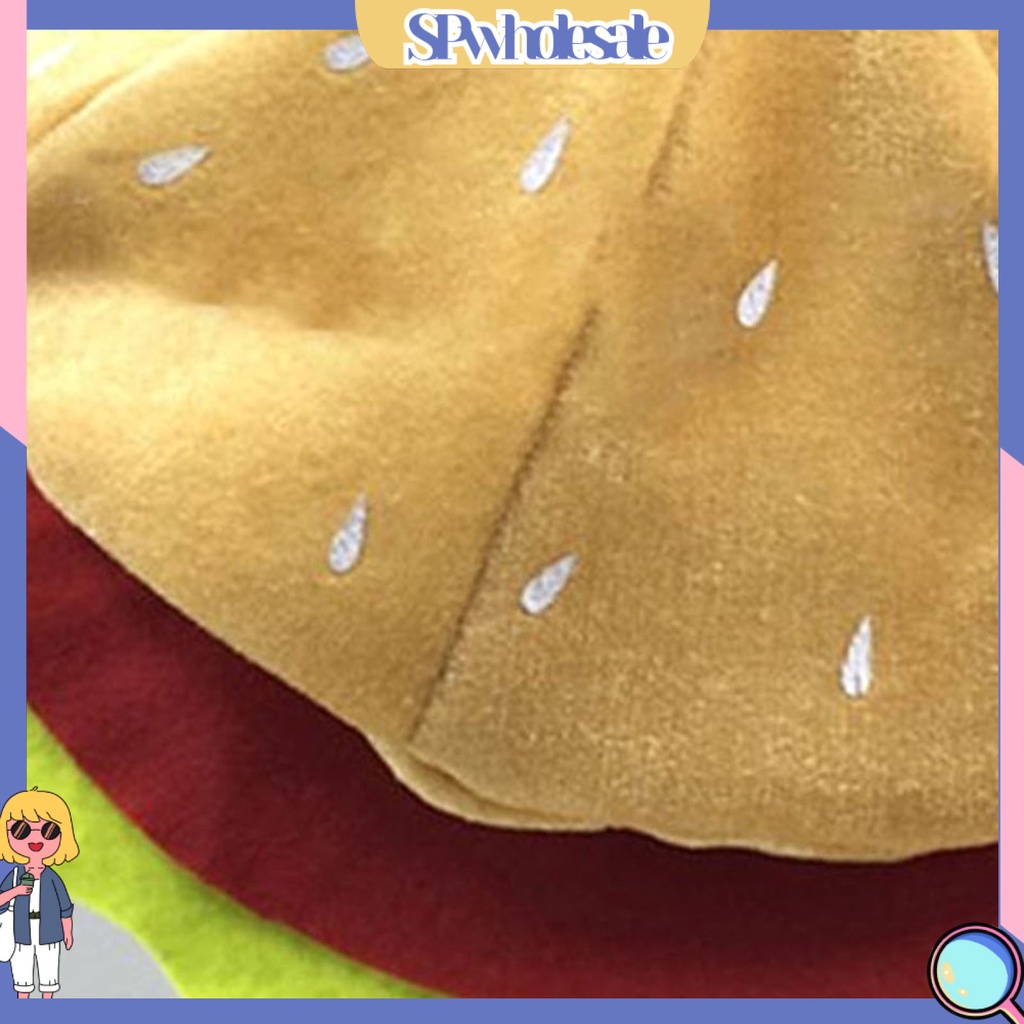 SPwholesale| Mũ thiết kế hình hamburger thời trang độc đáo dành cho người lớn