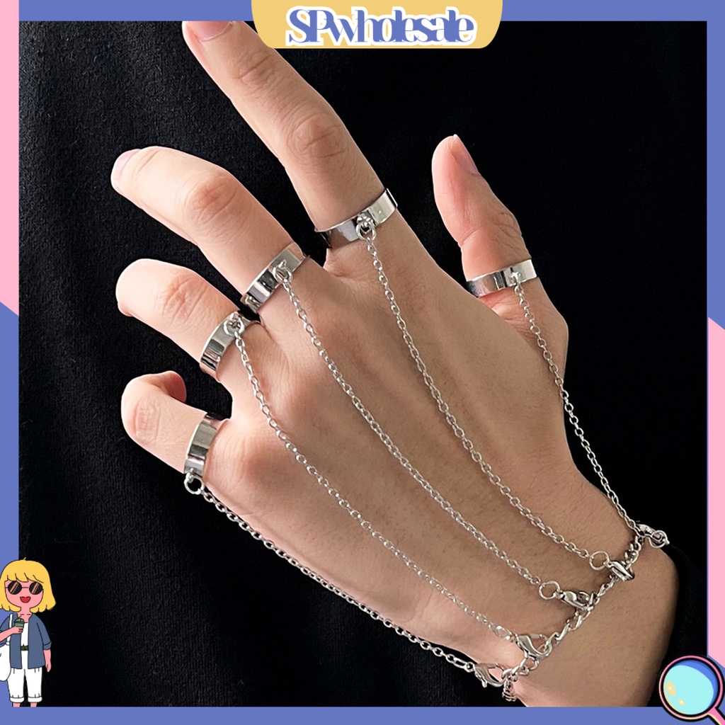 {SPwholesale} Vòng Đeo Tay Mạ Điện Có Thể Điều Chỉnh Phong Cách Punk Thời Trang