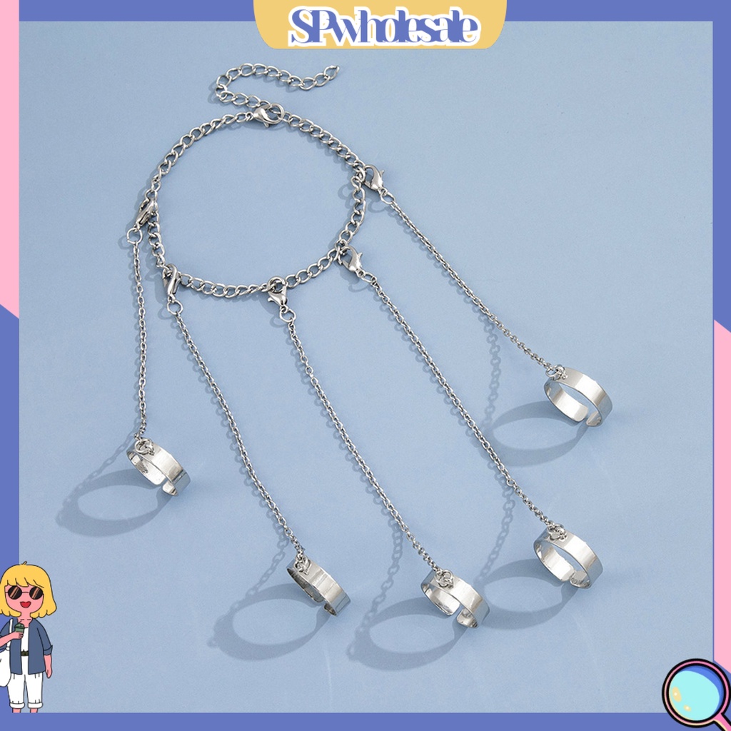 {SPwholesale} Vòng Đeo Tay Mạ Điện Có Thể Điều Chỉnh Phong Cách Punk Thời Trang
