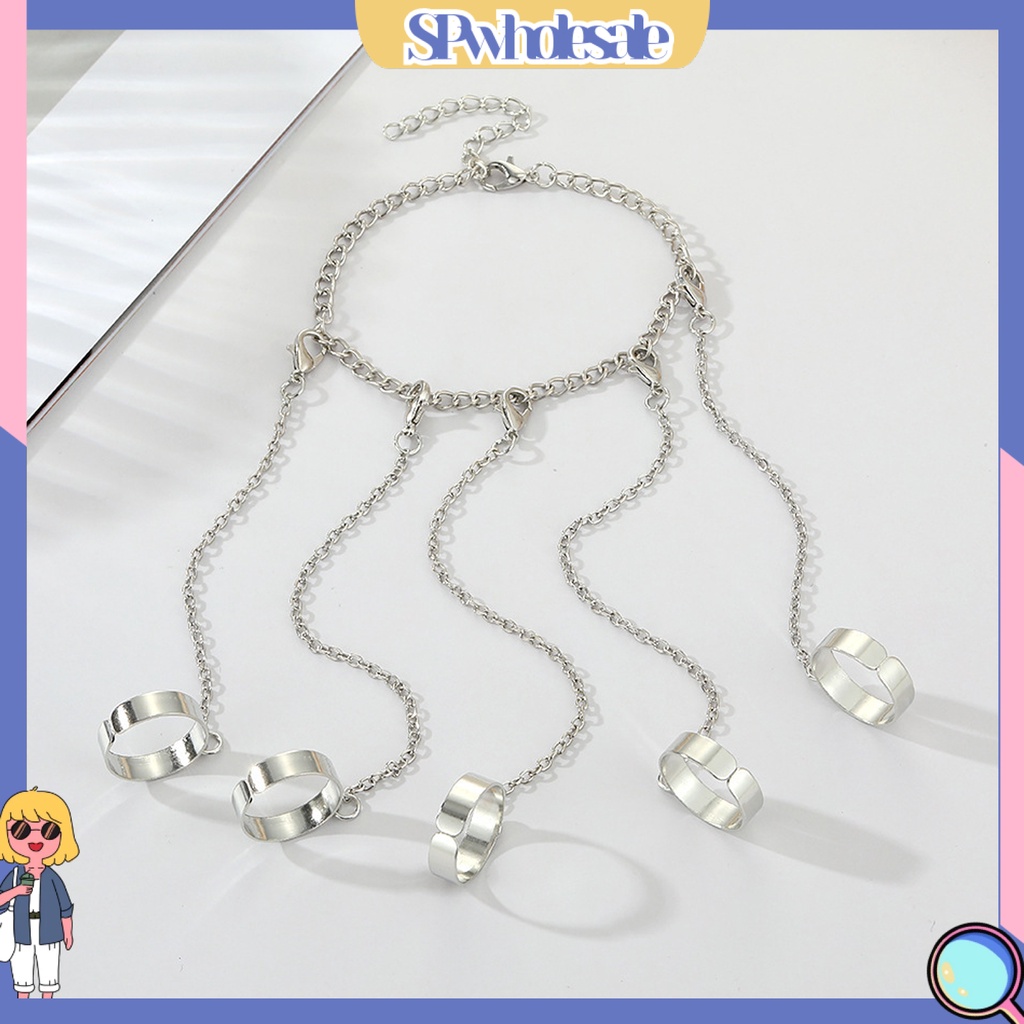 {SPwholesale} Vòng Đeo Tay Mạ Điện Có Thể Điều Chỉnh Phong Cách Punk Thời Trang