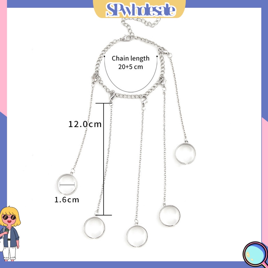 {SPwholesale} Vòng Đeo Tay Mạ Điện Có Thể Điều Chỉnh Phong Cách Punk Thời Trang