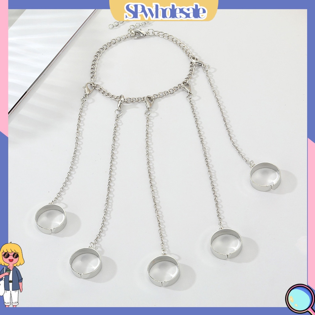 {SPwholesale} Vòng Đeo Tay Mạ Điện Có Thể Điều Chỉnh Phong Cách Punk Thời Trang