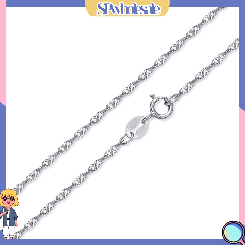 {SPwholesale} Vòng cổ choker có hình sóng nước bản mỏng lấp lánh kích thước 16/18/20/22/24inch