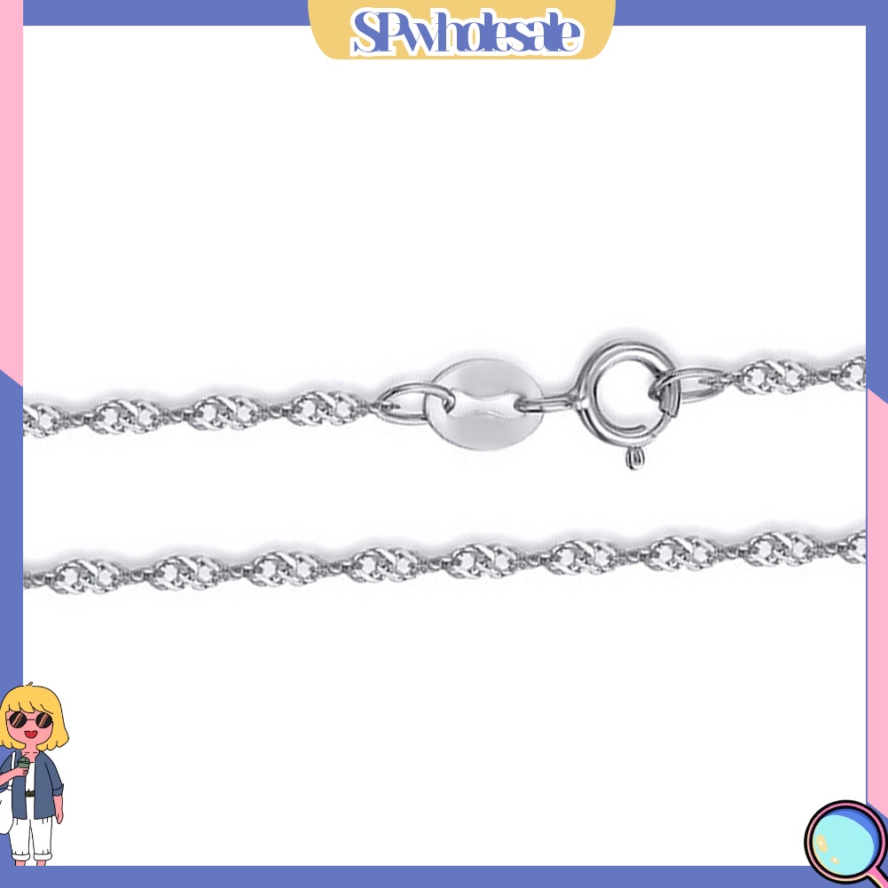 {SPwholesale} Vòng cổ choker có hình sóng nước bản mỏng lấp lánh kích thước 16/18/20/22/24inch