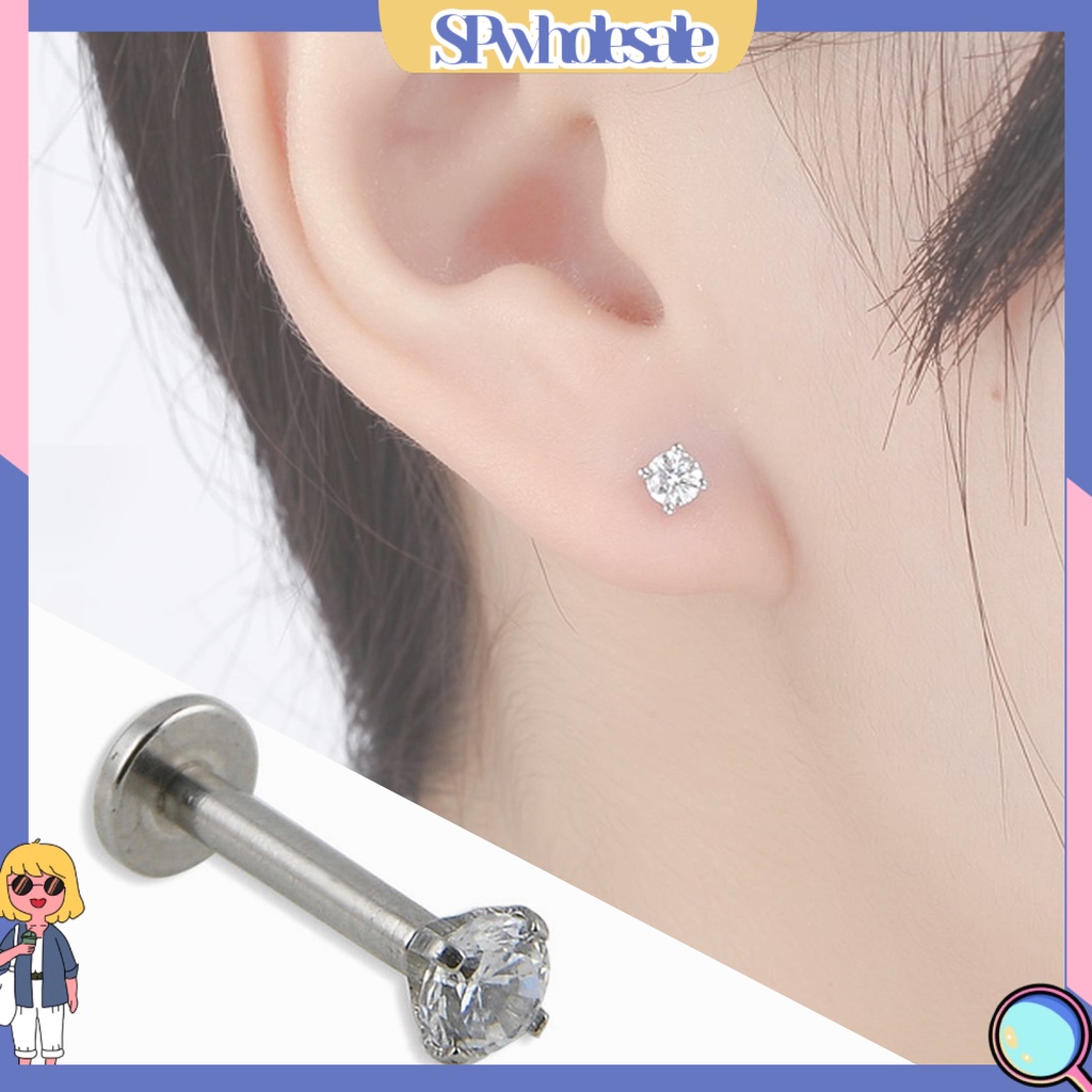 {SPwholesale} 1 khuyên mũi unisex đính đá lấp lánh 16G