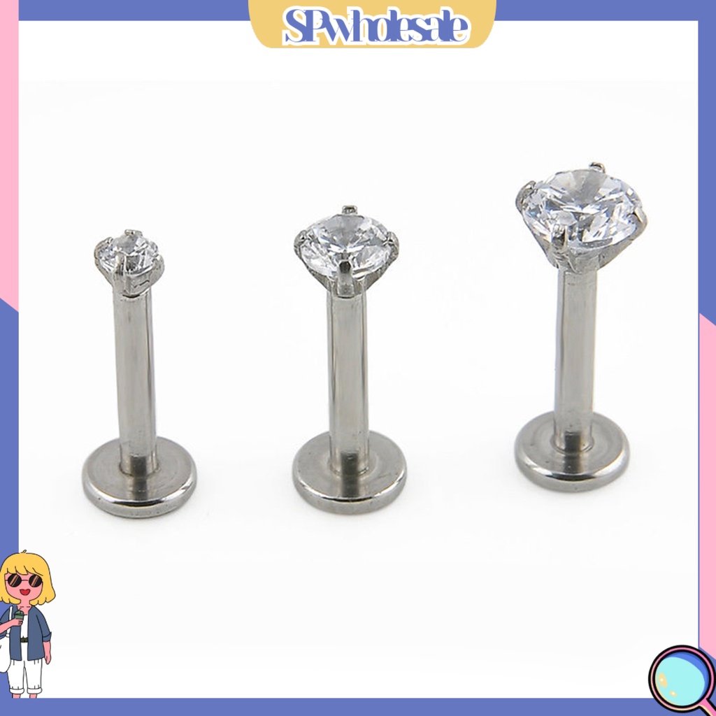 {SPwholesale} 1 khuyên mũi unisex đính đá lấp lánh 16G