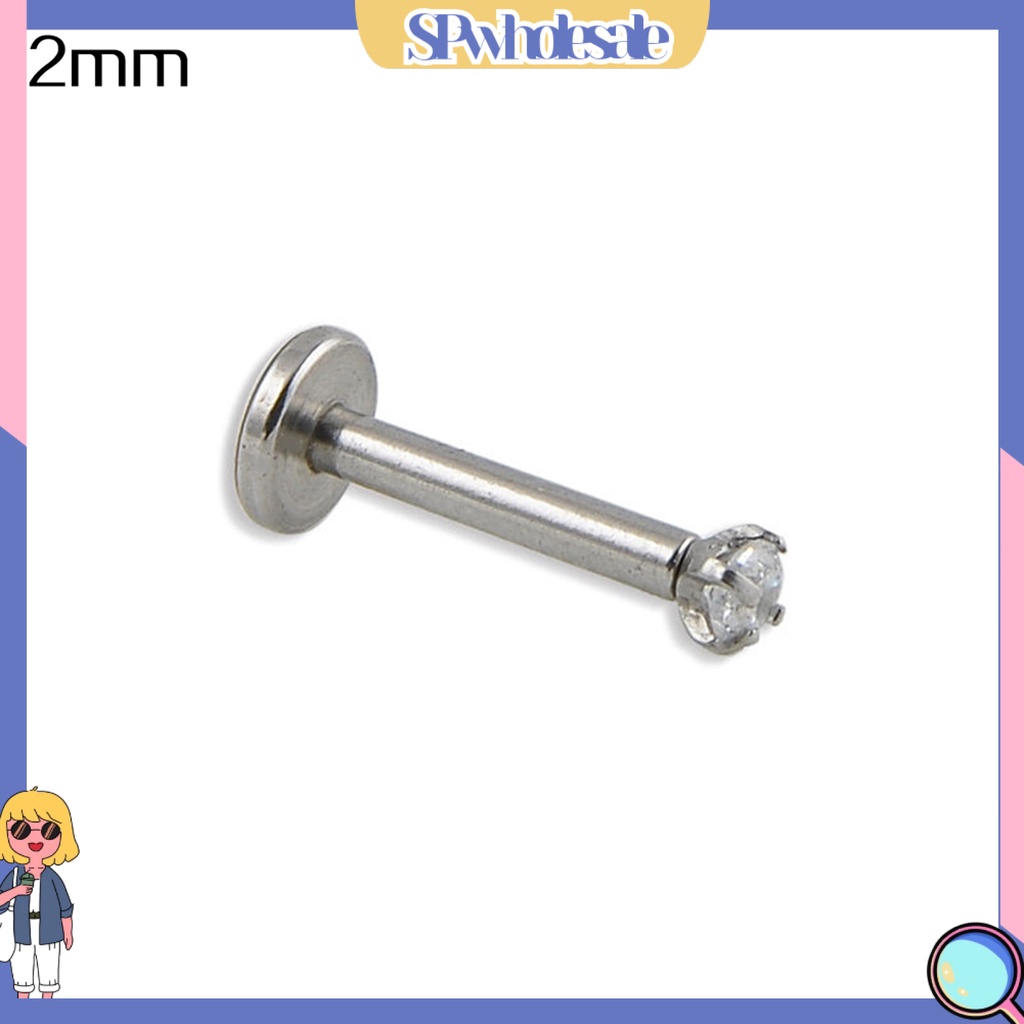 {SPwholesale} 1 khuyên mũi unisex đính đá lấp lánh 16G