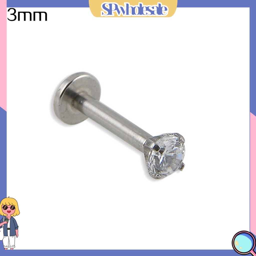 {SPwholesale} 1 khuyên mũi unisex đính đá lấp lánh 16G