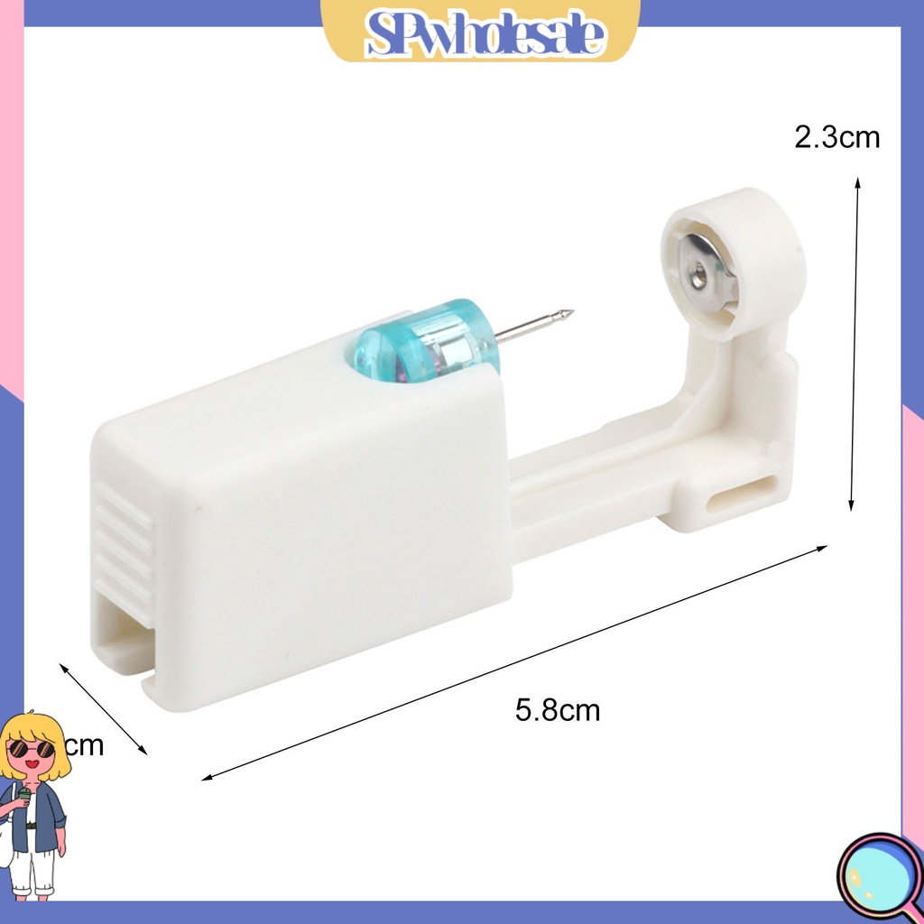 {SPwholesale} Dụng Cụ Xỏ Khuyên Tai Bằng Thép Không Gỉ Sử Dụng Một Lần