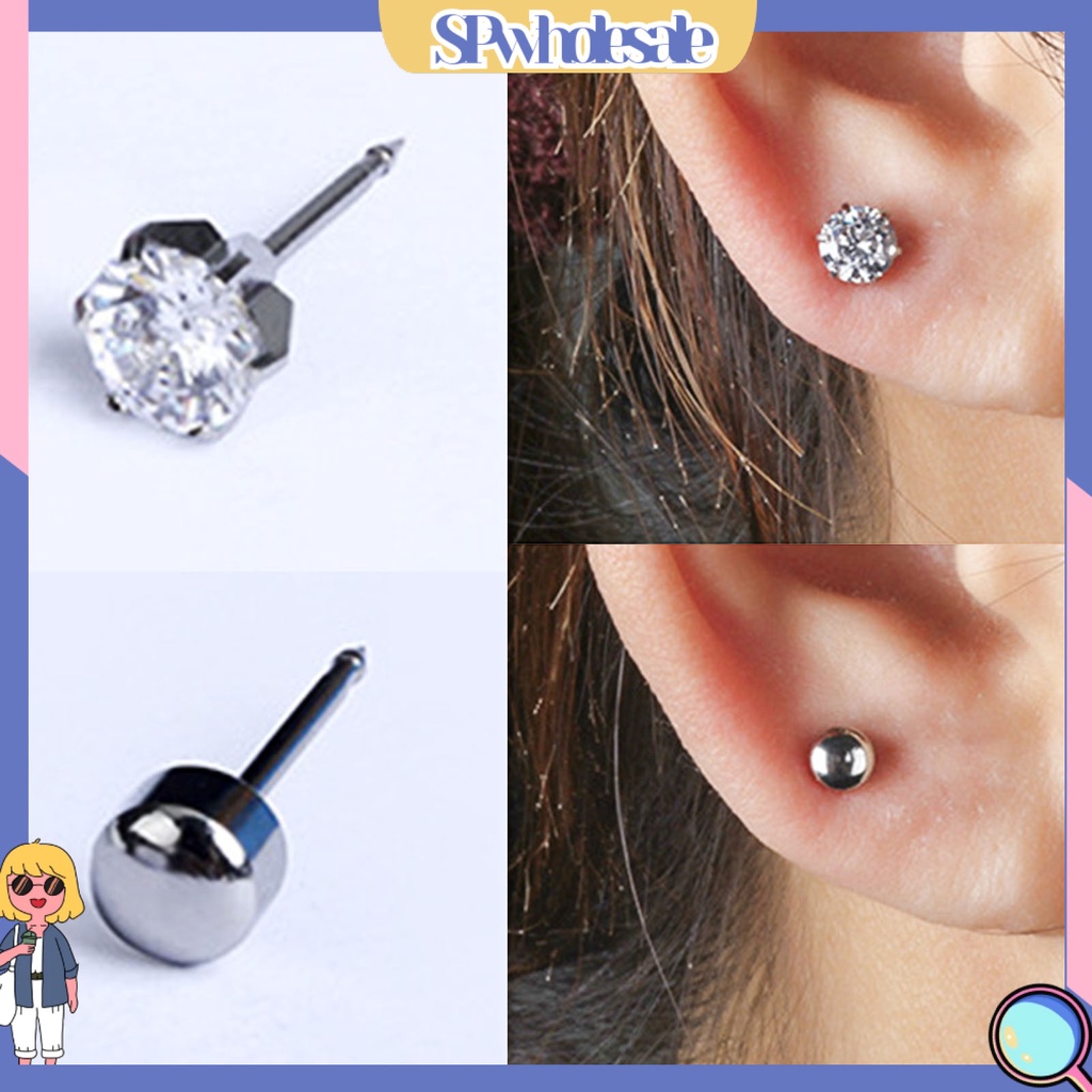 {SPwholesale} Dụng Cụ Xỏ Khuyên Tai Bằng Thép Không Gỉ Sử Dụng Một Lần