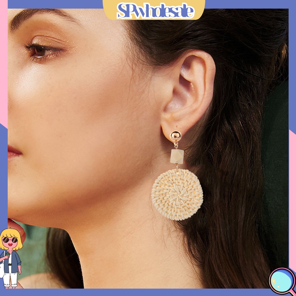 {SPwholesale} Khuyên Tai Nữ Hình Tròn Phong Cách Bohemian