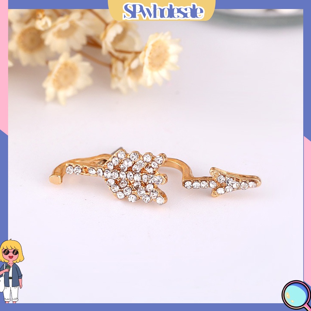 {SPwholesale} Khuyên Vành Tai Hình Mũi Tên Đính Đá Cá Tính