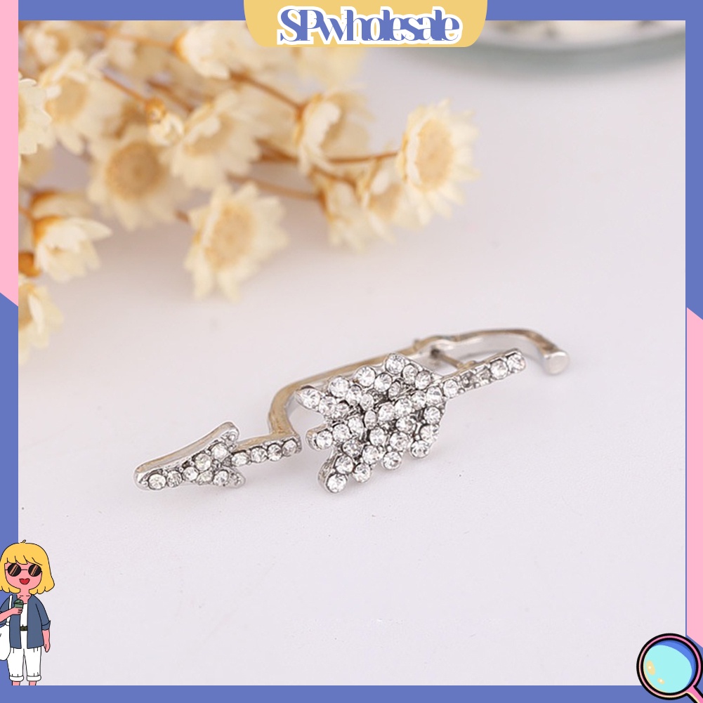 {SPwholesale} Khuyên Vành Tai Hình Mũi Tên Đính Đá Cá Tính