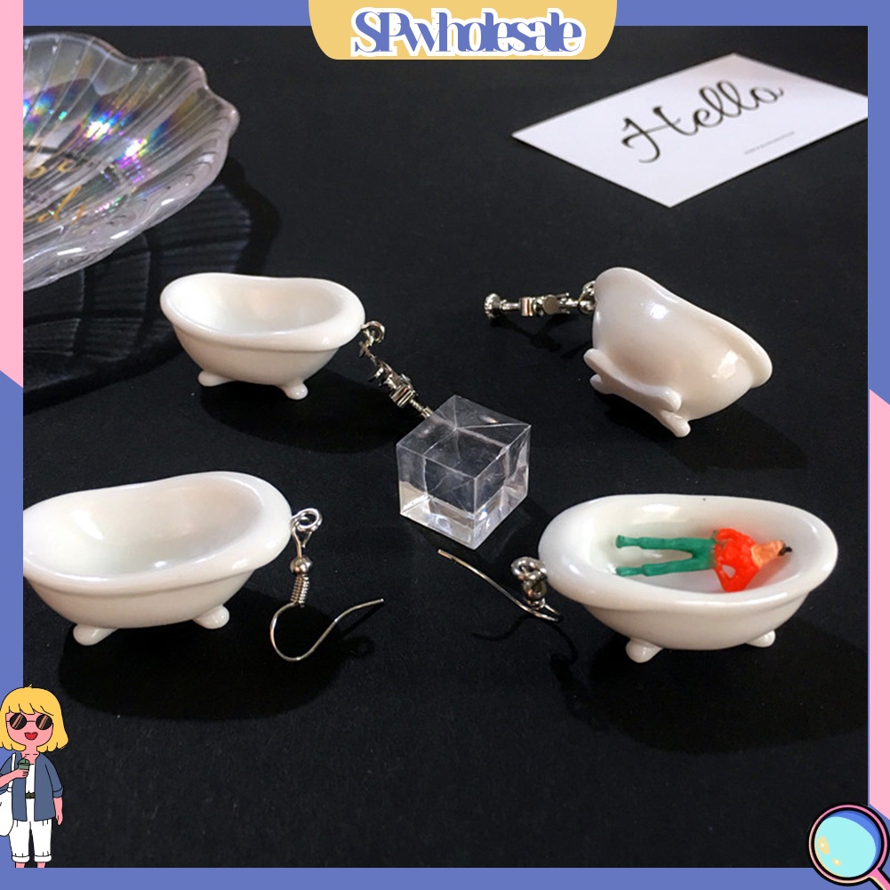 {SPwholesale} Hoa Tai Dáng Dài Hình Bồn Cầu Dễ Thương Cho Nữ