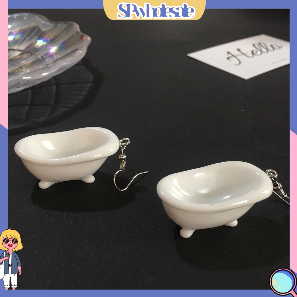 {SPwholesale} Hoa Tai Dáng Dài Hình Bồn Cầu Dễ Thương Cho Nữ