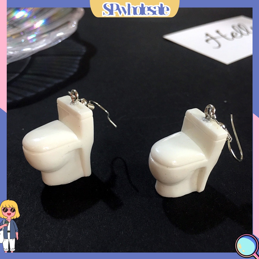 {SPwholesale} Hoa Tai Dáng Dài Hình Bồn Cầu Dễ Thương Cho Nữ