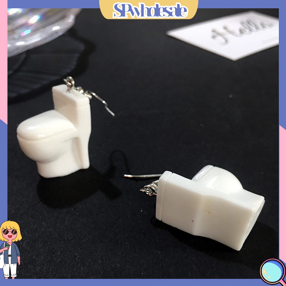 {SPwholesale} Hoa Tai Dáng Dài Hình Bồn Cầu Dễ Thương Cho Nữ