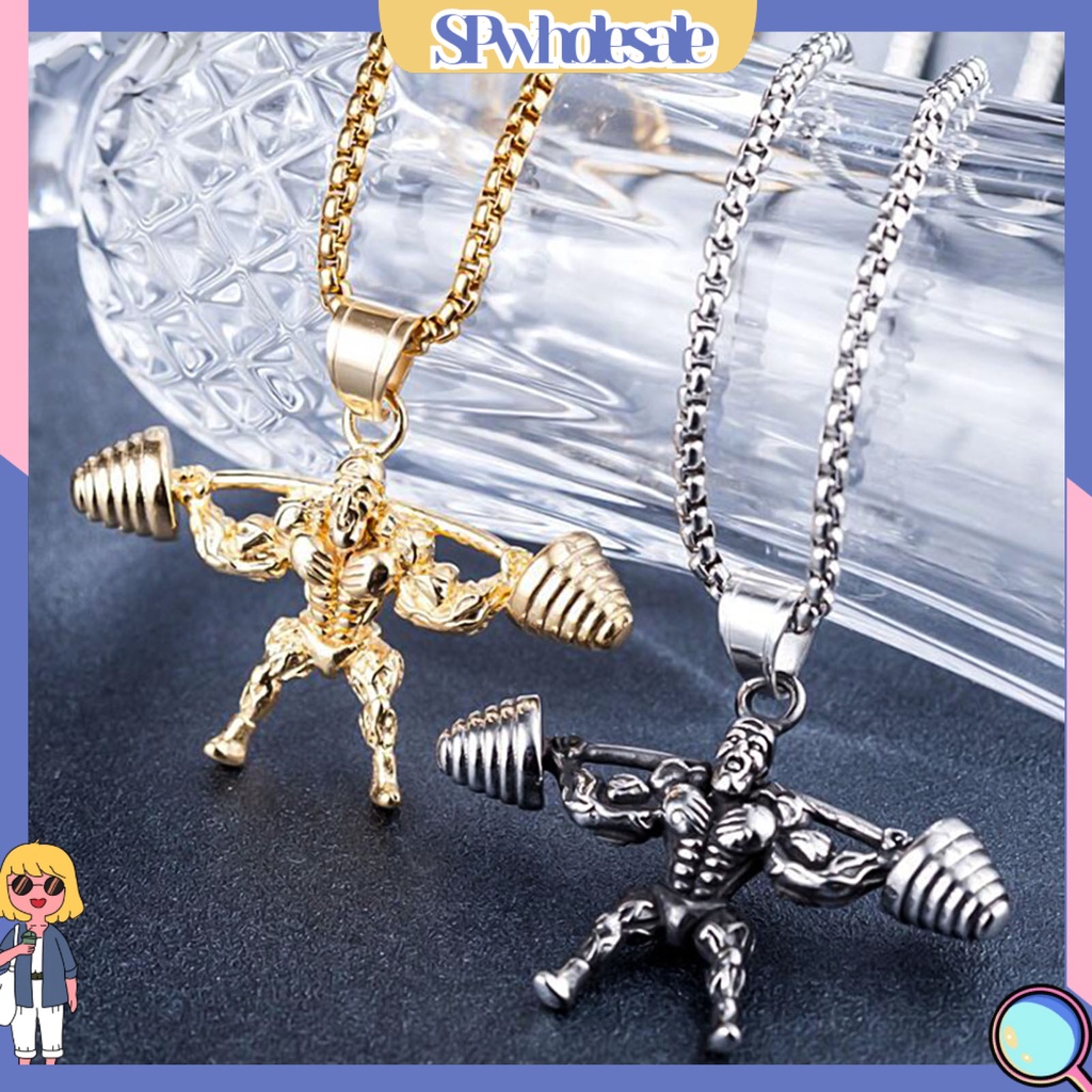 {SPwholesale} vòng cổ Mặt Hình Quả Tạ Tập Tạ
