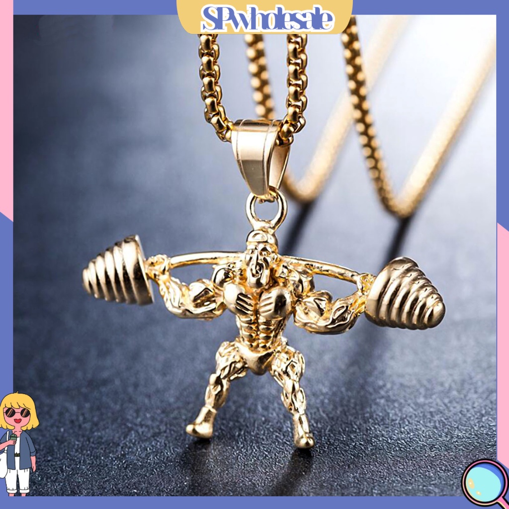 {SPwholesale} vòng cổ Mặt Hình Quả Tạ Tập Tạ