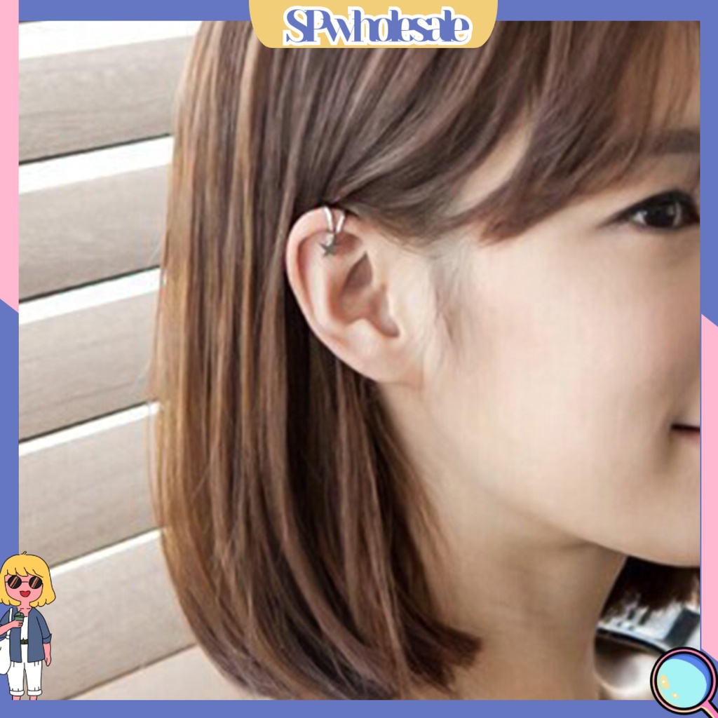 {SPwholesale} Khuyên Kẹp Vành Tai Hình Ngôi Sao Tinh Tế Thời Trang