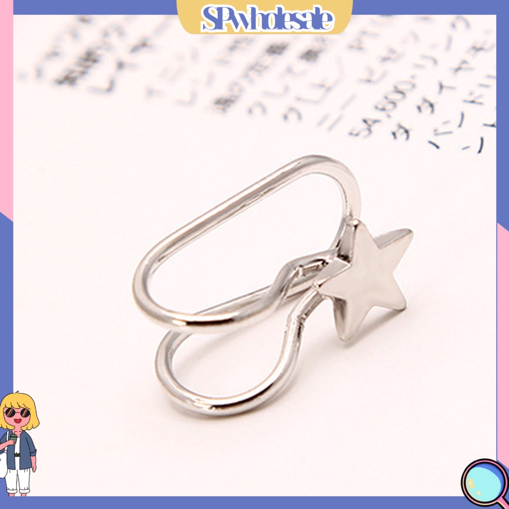 {SPwholesale} Khuyên Kẹp Vành Tai Hình Ngôi Sao Tinh Tế Thời Trang