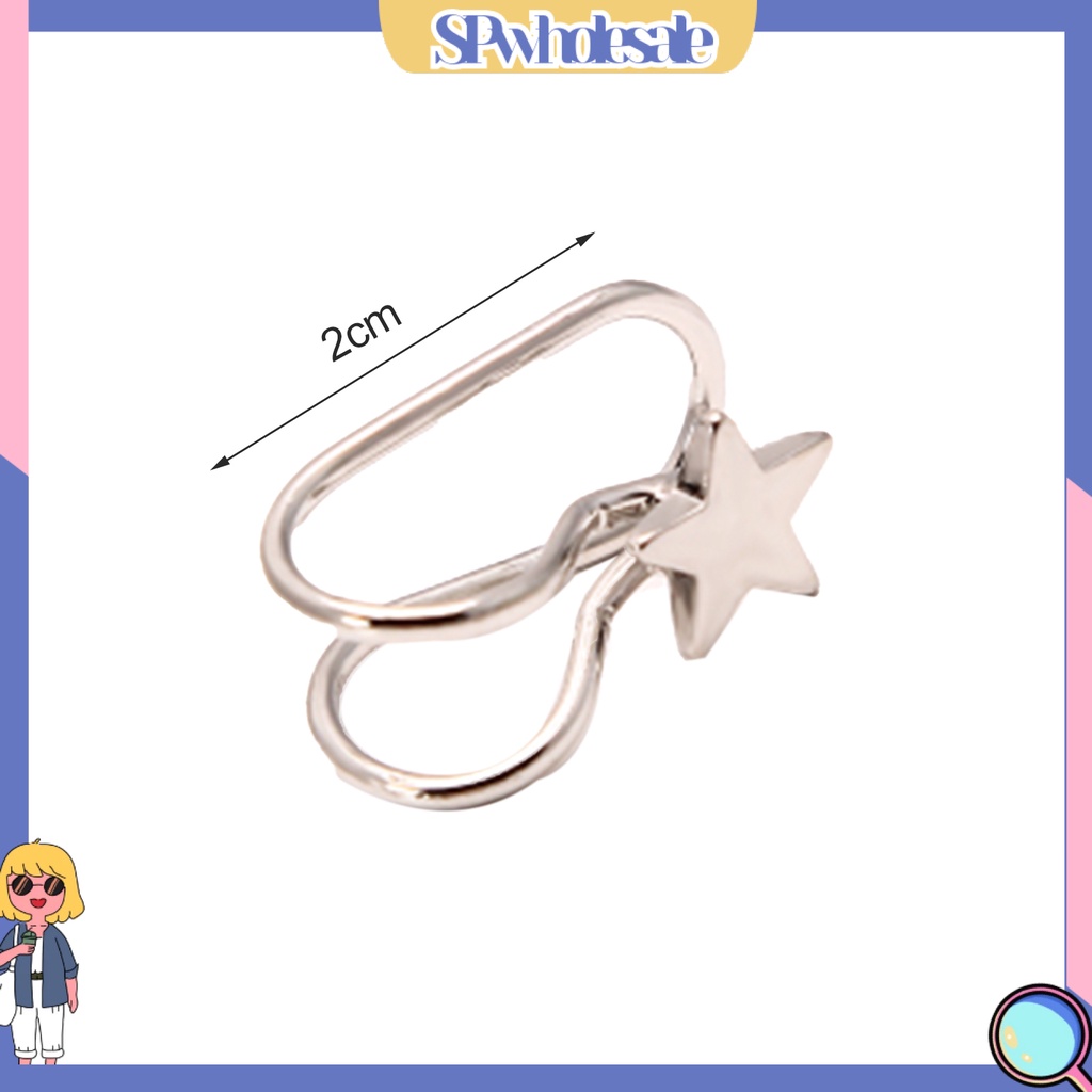 {SPwholesale} Khuyên Kẹp Vành Tai Hình Ngôi Sao Tinh Tế Thời Trang
