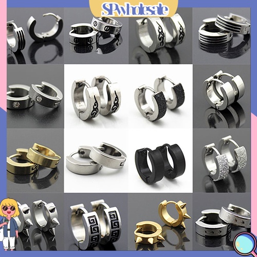 SPwholesale| Bông tai bằng thép không gỉ thời trang phong cách punk gothic cho nam và nữ