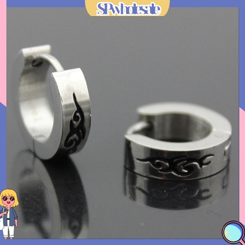 SPwholesale| Bông tai bằng thép không gỉ thời trang phong cách punk gothic cho nam và nữ