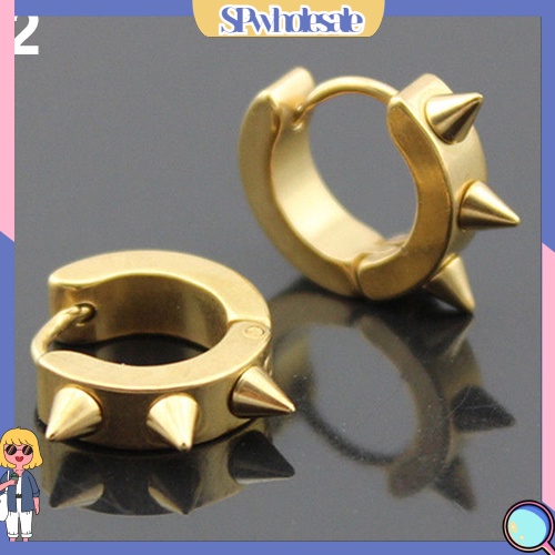 SPwholesale| Bông tai bằng thép không gỉ thời trang phong cách punk gothic cho nam và nữ