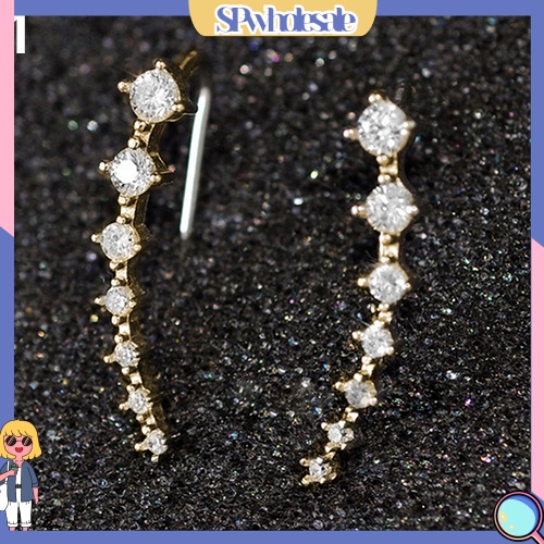 {SPwholesale} Bông Tai 7 Viên Đá Thời Trang Cho Nữ