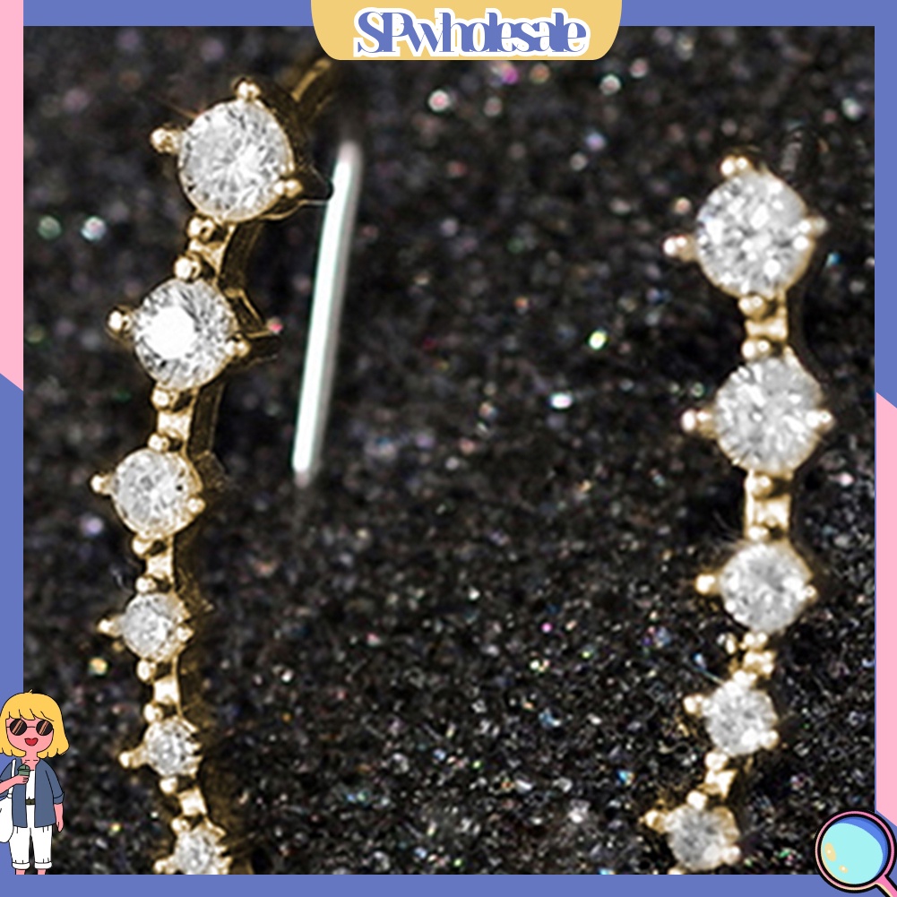 {SPwholesale} Bông Tai 7 Viên Đá Thời Trang Cho Nữ