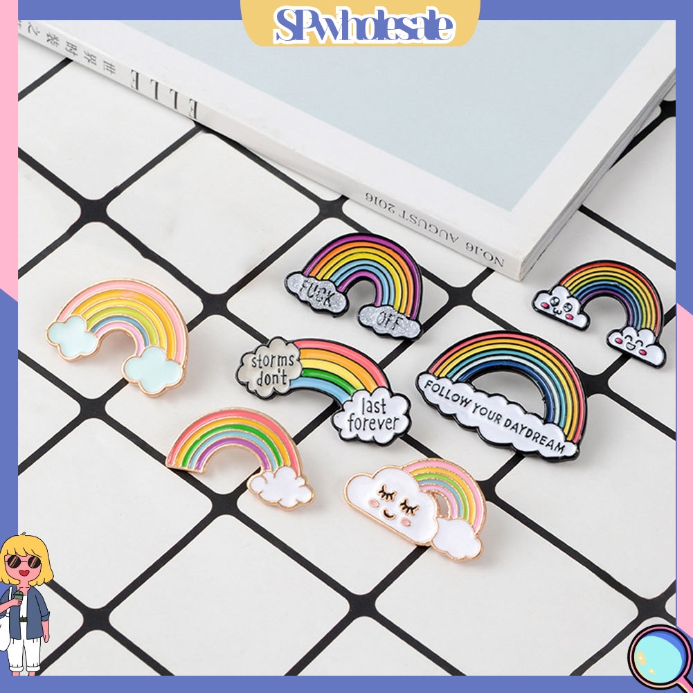 {SPwholesale} Trâm cái áo kiểu dáng hình cầu vồng hoạt hình xinh xắn