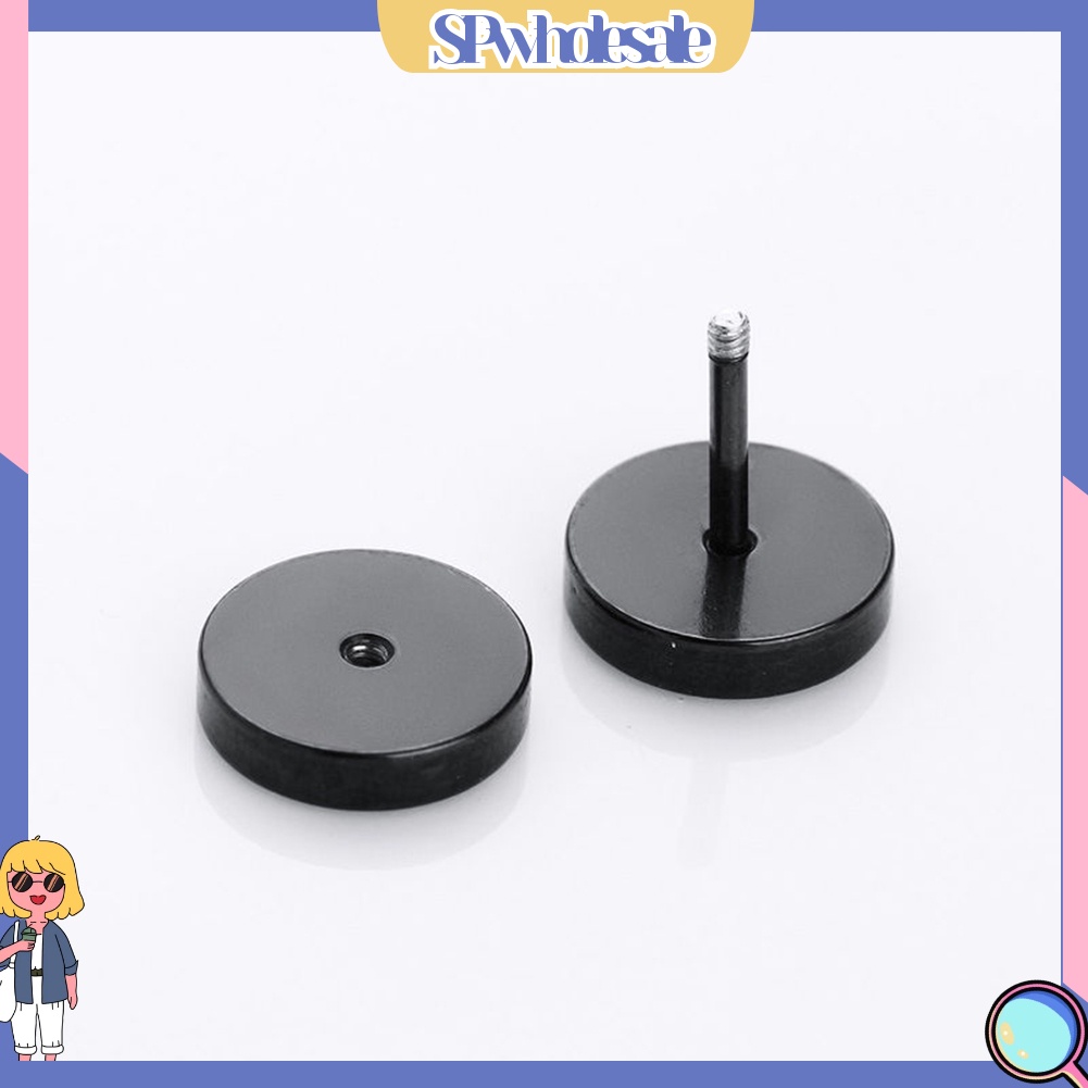 SPwholesale| 1 Khuyên tai bằng thép không gỉ hình quả tạ đường kính 3mm - 14mm