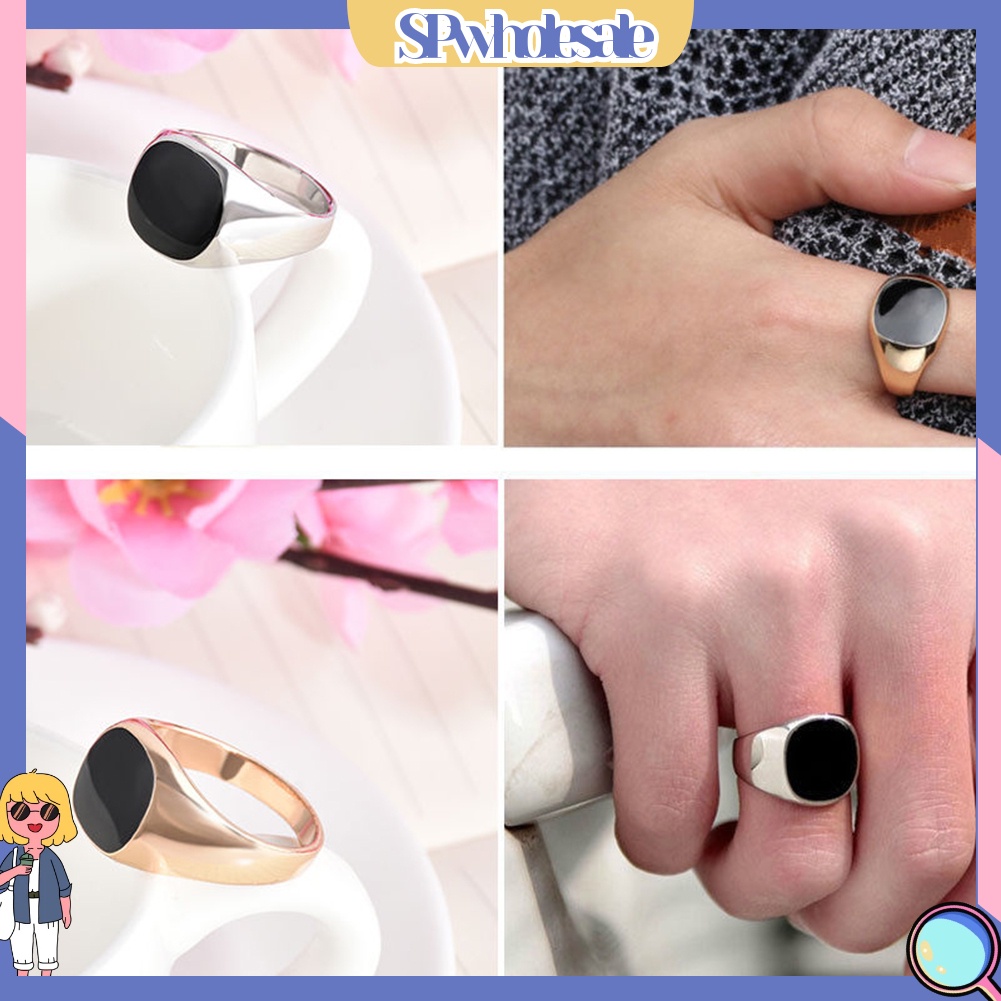 SPwholesale| Nhẫn đeo tay bằng thép không gỉ kiểu dáng thời trang cá tính cho nam