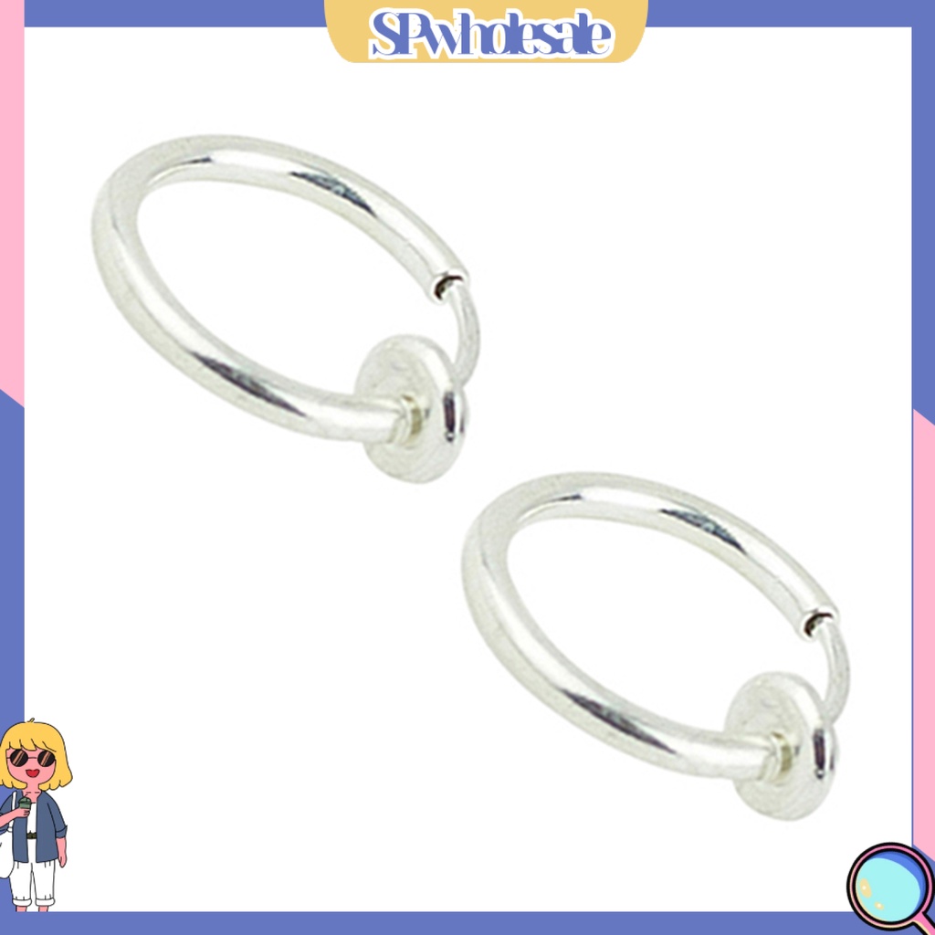 {SPwholesale} 1 khuyên tai dáng tròn thiết kế đơn giản Unisex cá tính cho nam nữ