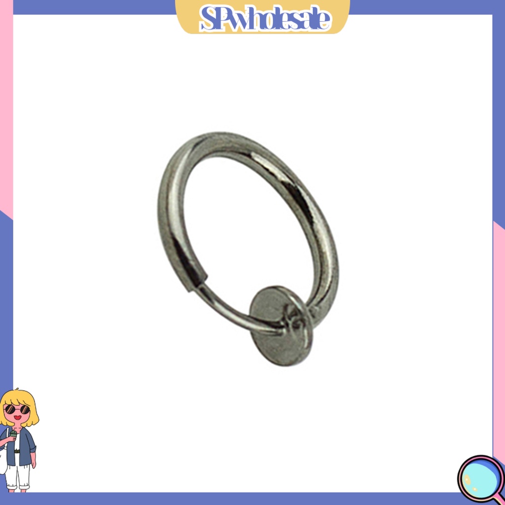 {SPwholesale} 1 khuyên tai dáng tròn thiết kế đơn giản Unisex cá tính cho nam nữ