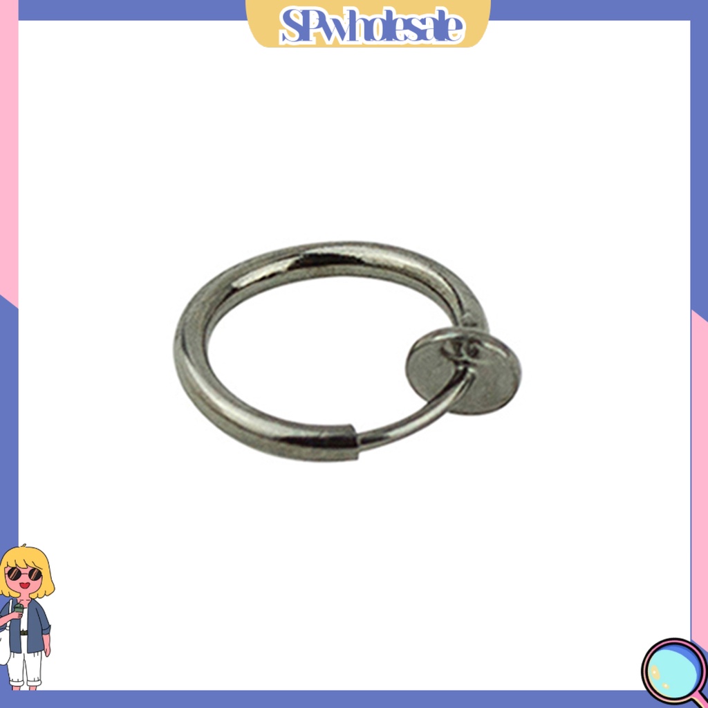 {SPwholesale} 1 khuyên tai dáng tròn thiết kế đơn giản Unisex cá tính cho nam nữ