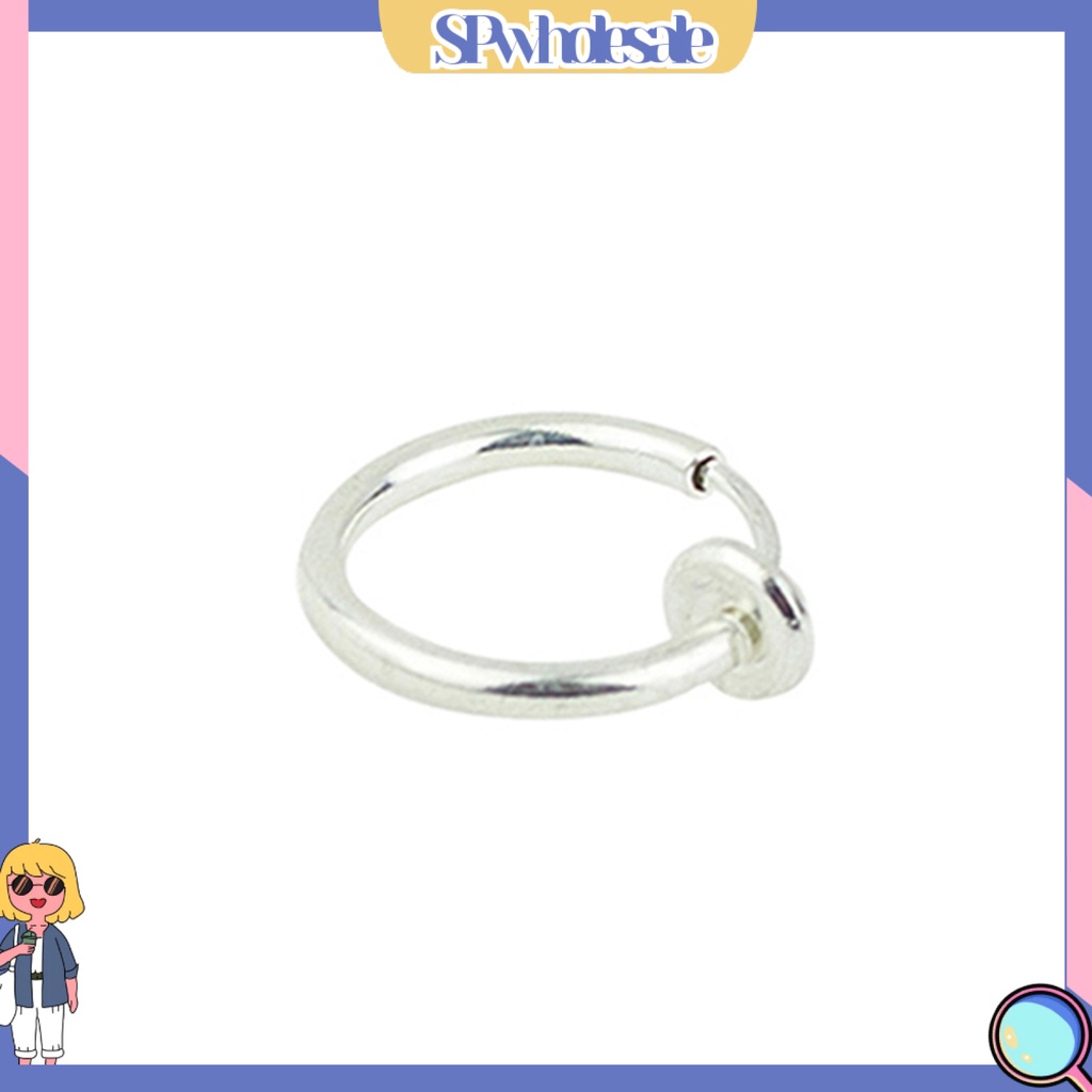 {SPwholesale} 1 khuyên tai dáng tròn thiết kế đơn giản Unisex cá tính cho nam nữ