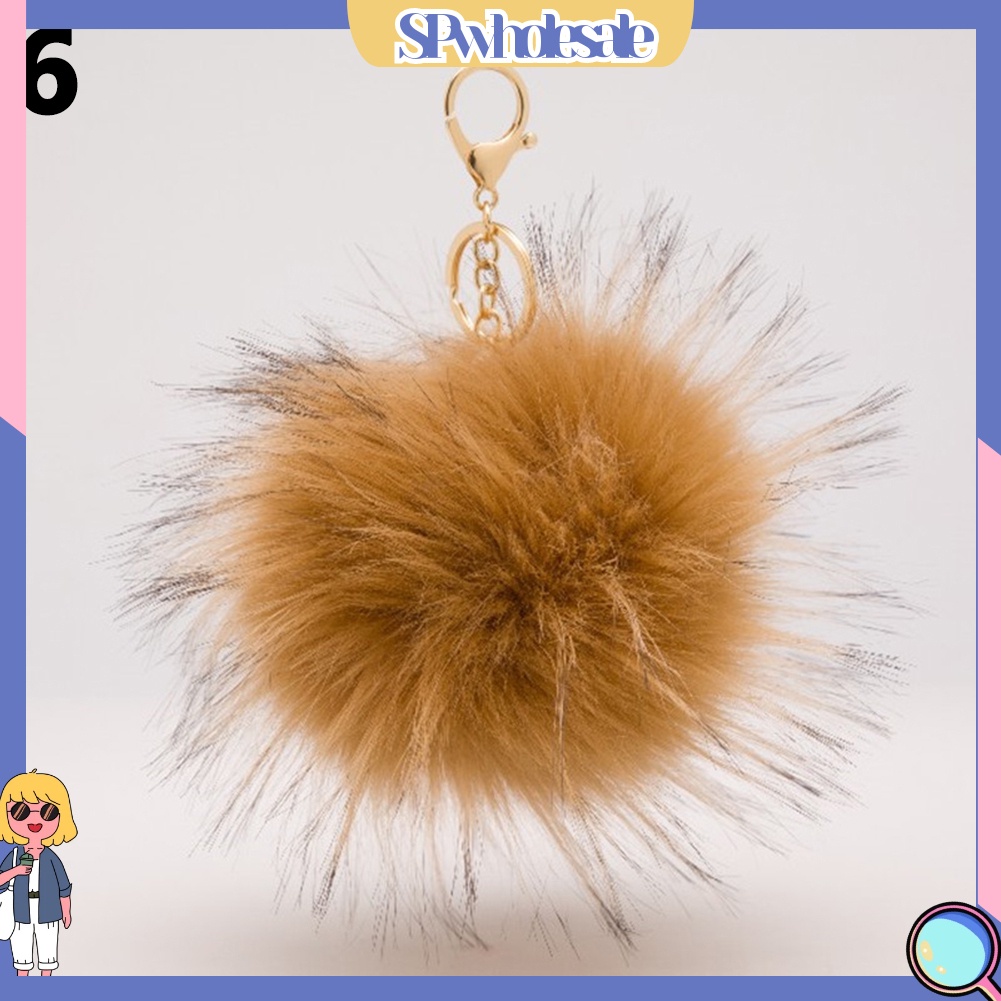 {SPwholesale} Móc khóa kèm bóng lông mềm xinh xắn